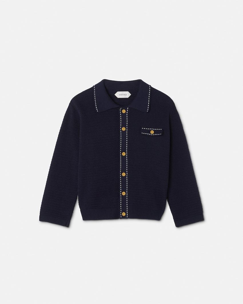 kids cotton knit cardigan by VERSACE