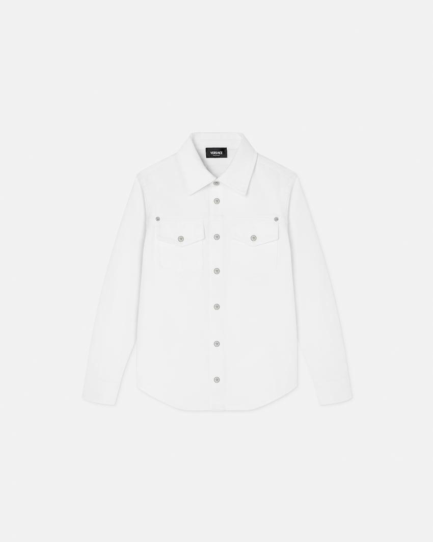 kids denim overshirt by VERSACE