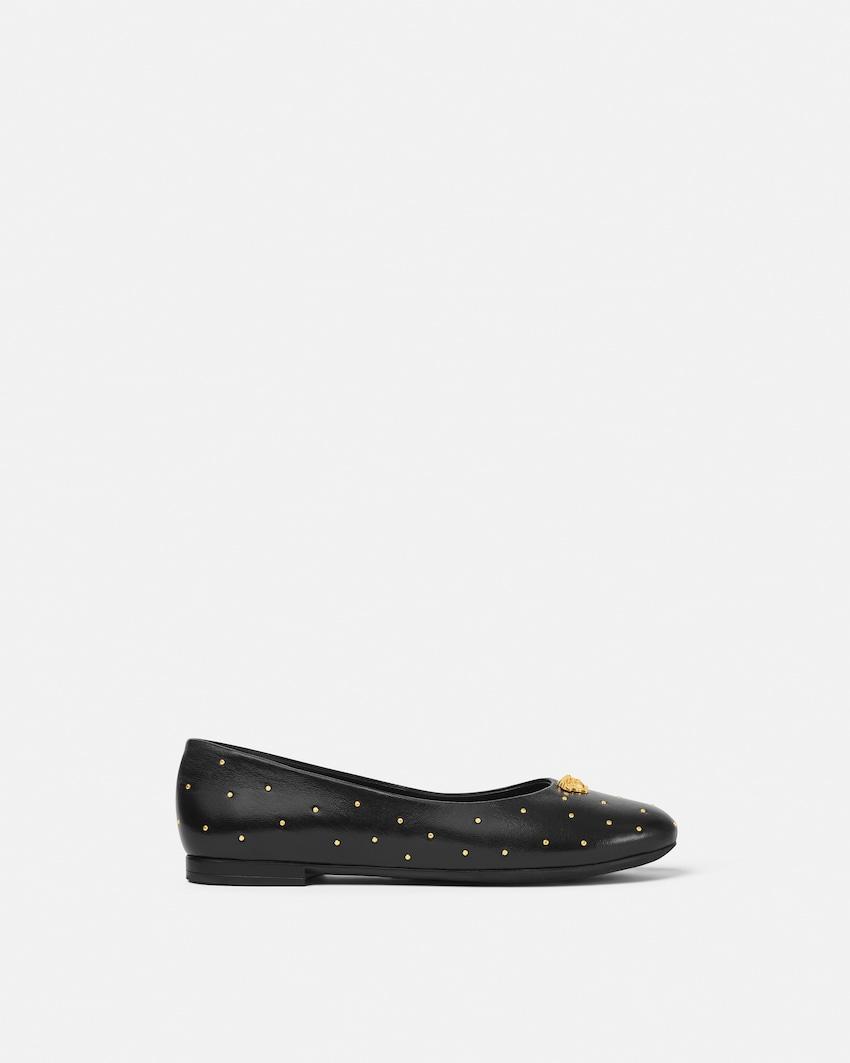 kids embellished leather ballerinas by VERSACE
