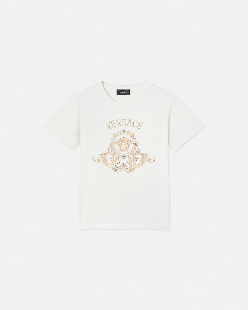 kids embellished printed cotton-jersey t-shirt by VERSACE