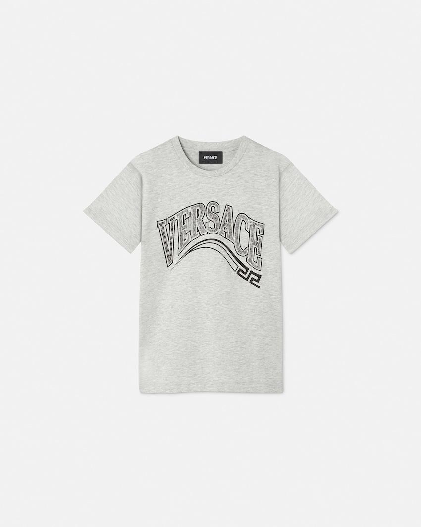 kids embellished printed cotton-jersey t-shirt by VERSACE