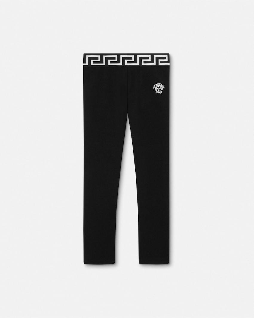 kids embroidered cotton-jersey leggings by VERSACE