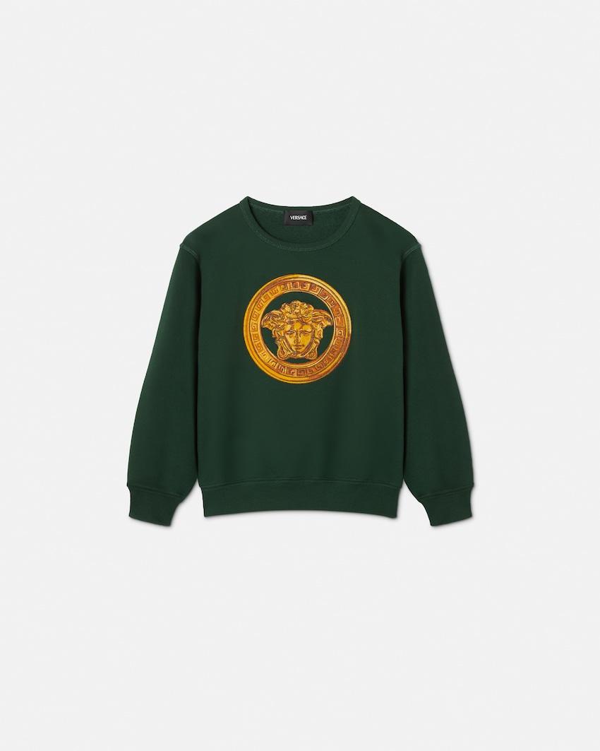 kids embroidered cotton-jersey sweatshirt by VERSACE