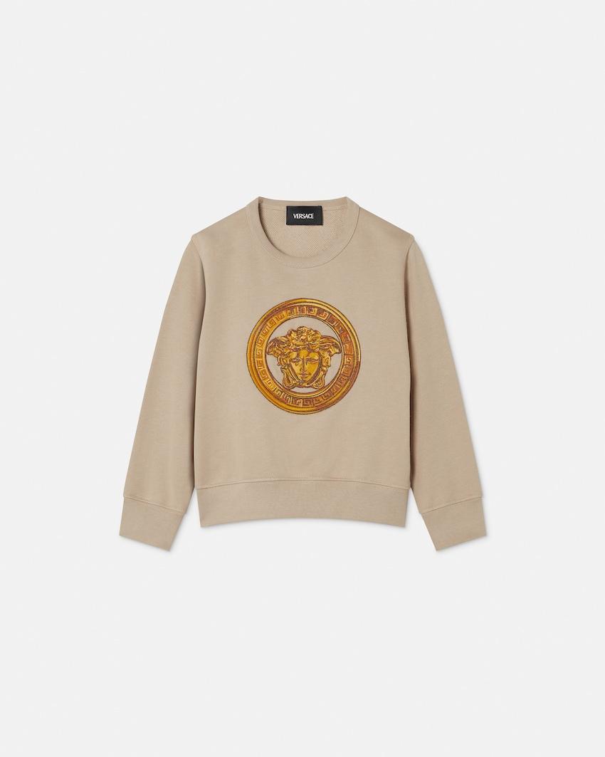 kids embroidered cotton-jersey sweatshirt by VERSACE