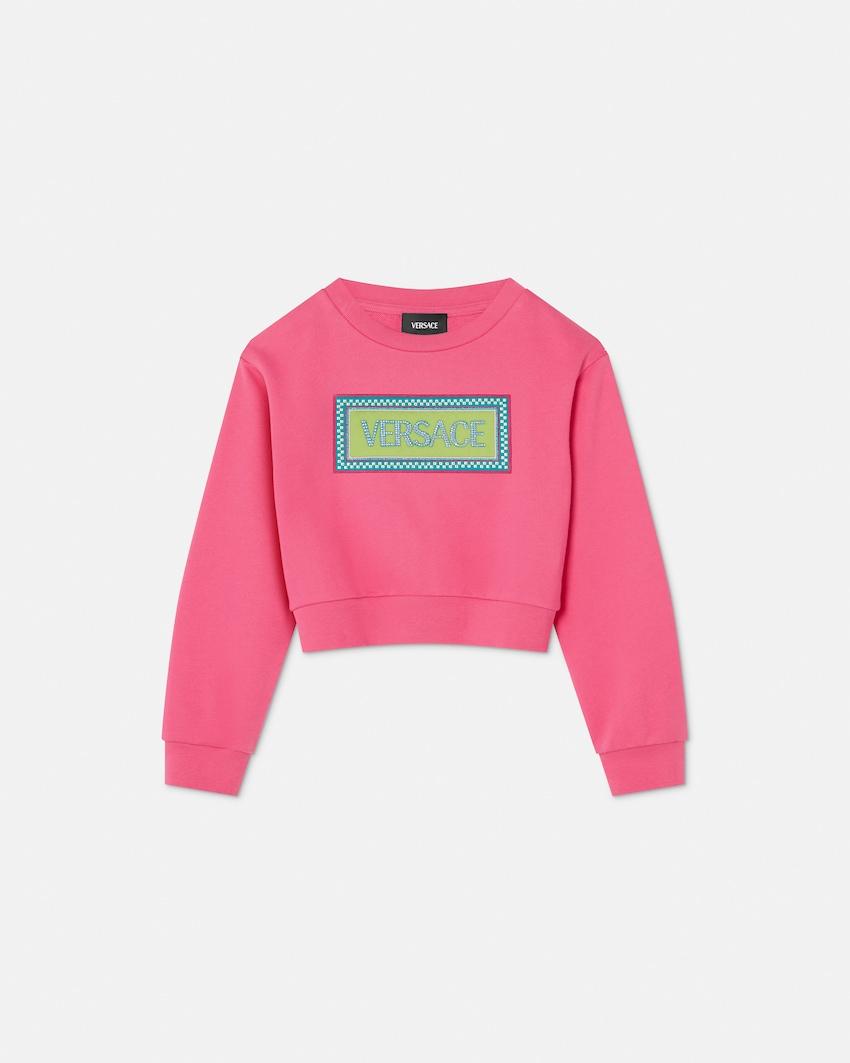 kids embroidered cotton-jersey sweatshirt by VERSACE