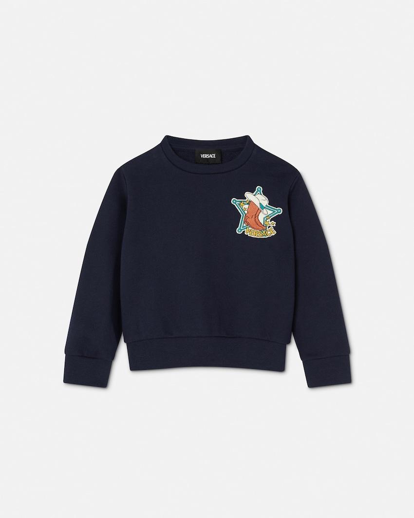 kids embroidered cotton-jersey sweatshirt by VERSACE