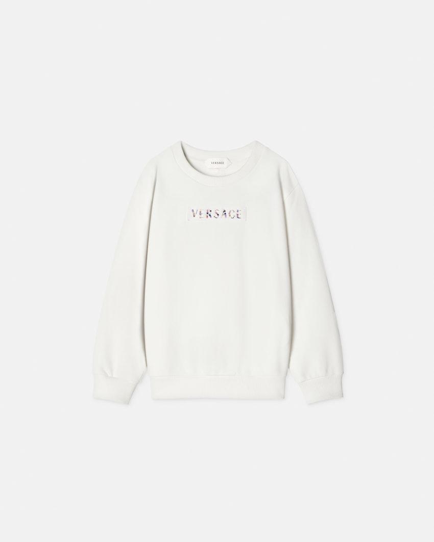 kids embroidered-logo cotton-jersey sweater by VERSACE