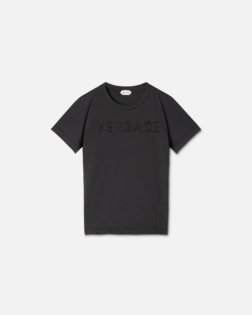 kids embroidered-logo cotton-jersey t-shirt by VERSACE