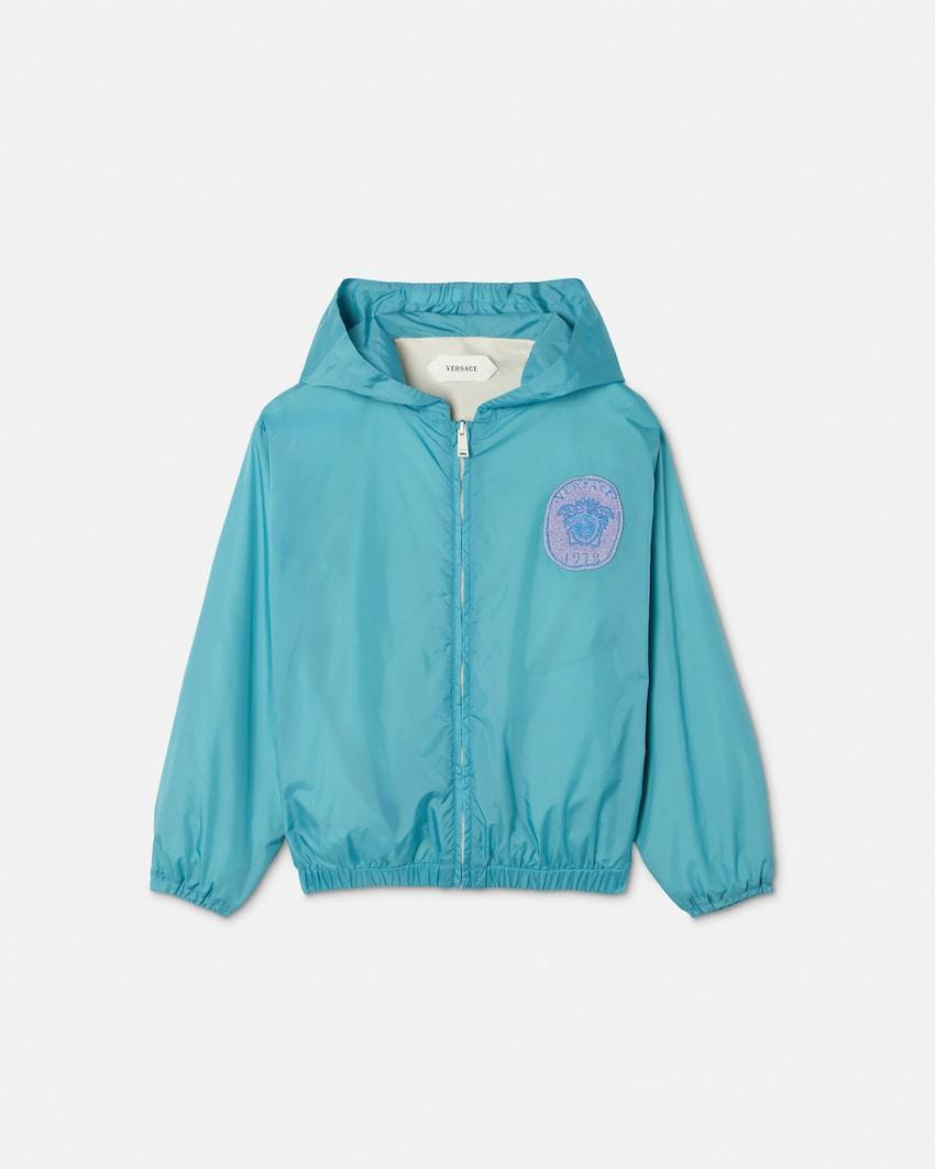 kids embroidered nylon windbreaker jacket by VERSACE