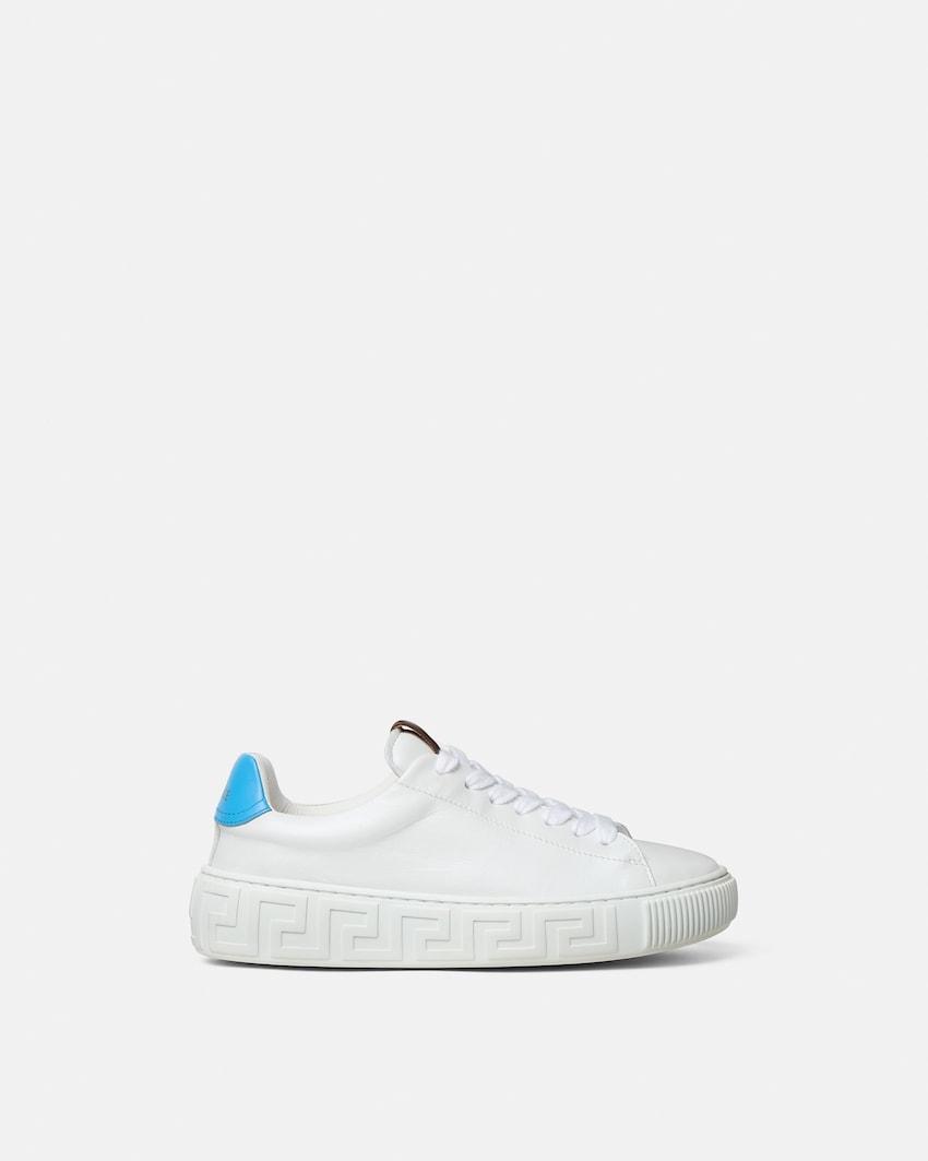 kids greca leather sneakers by VERSACE
