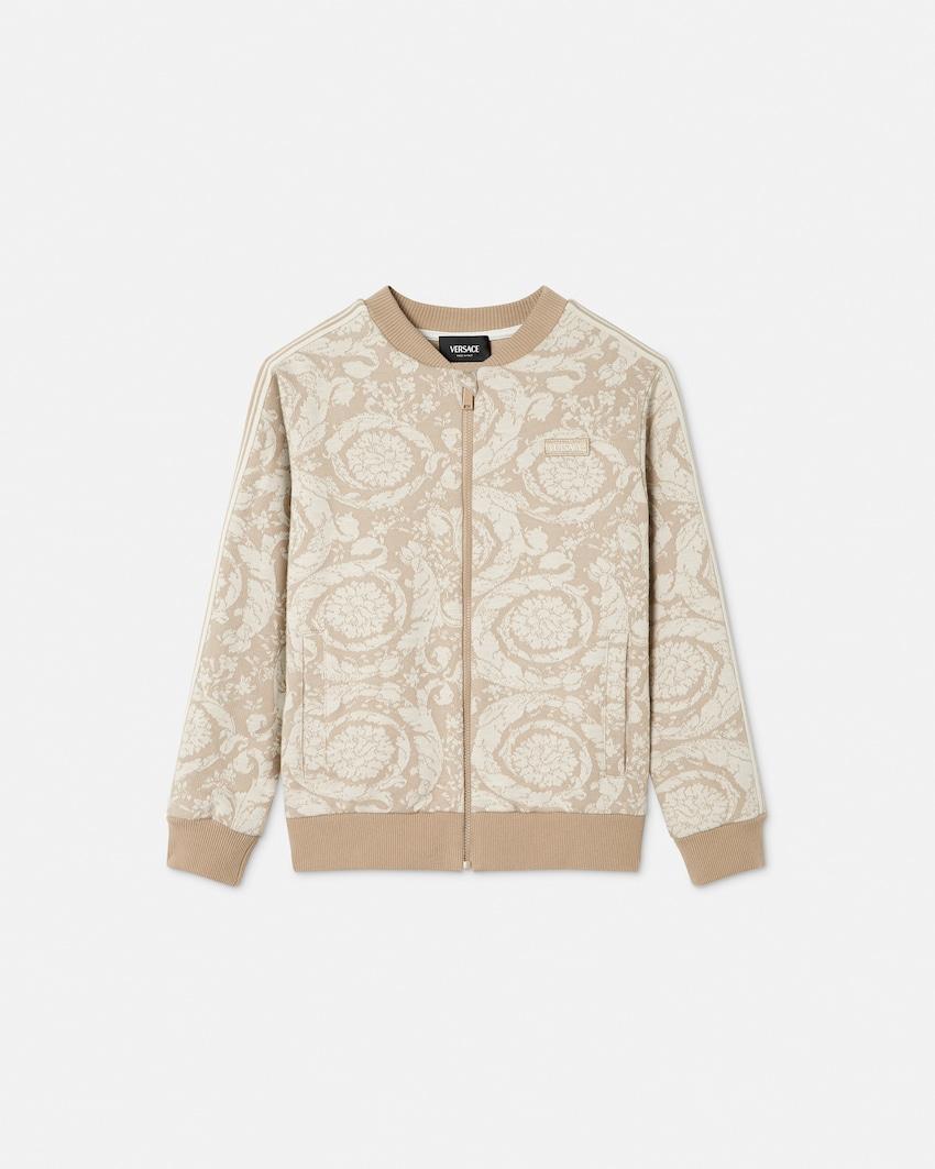 kids jacquard cotton-jersey zip sweatshirt by VERSACE