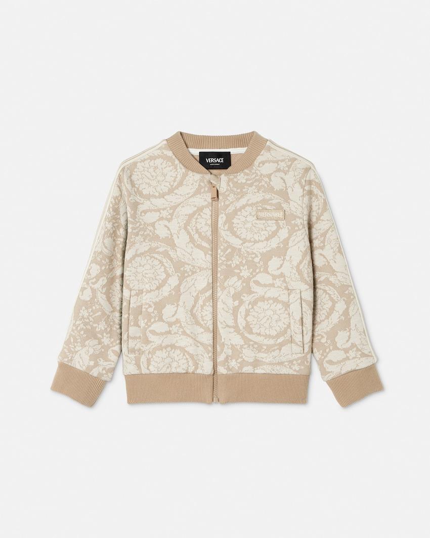 kids jacquard cotton-jersey zip sweatshirt by VERSACE