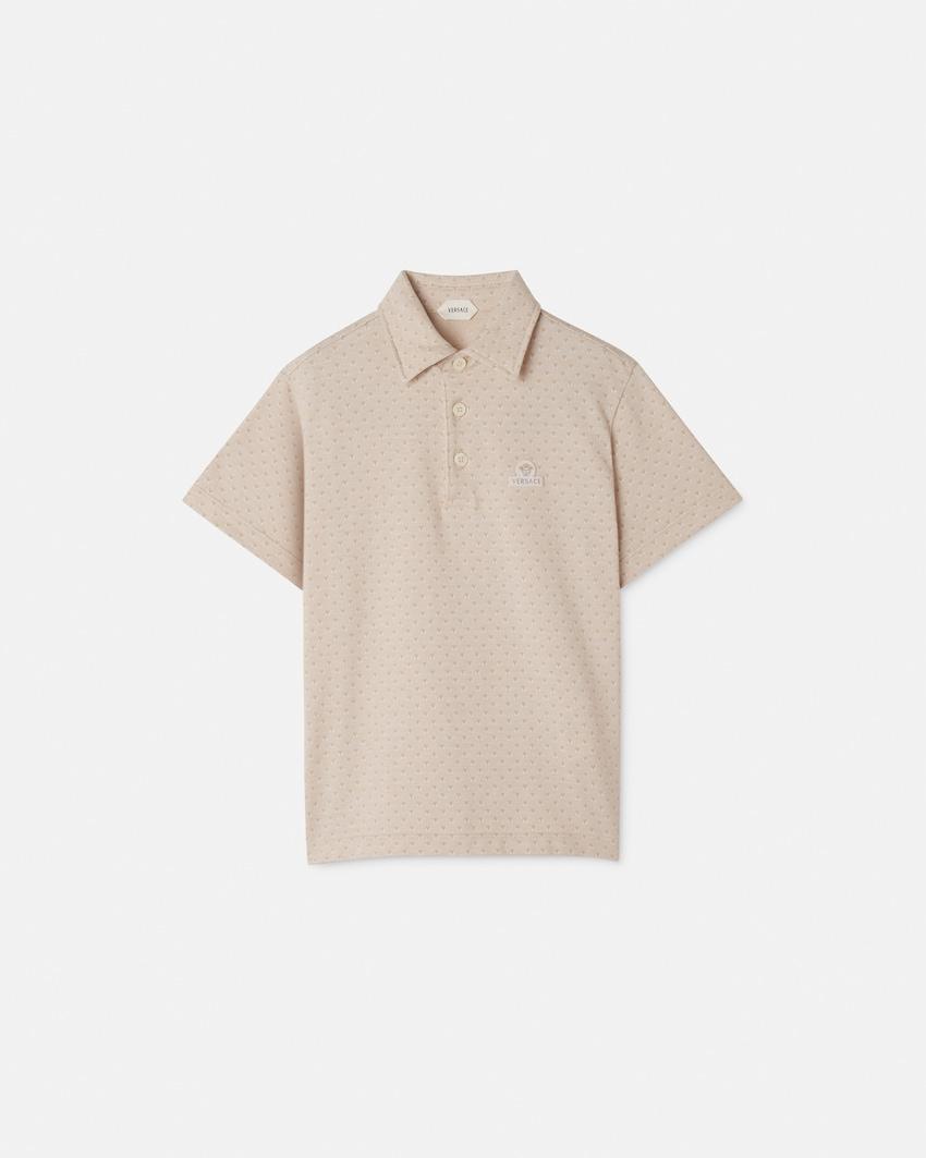 kids jacquard cotton-pique polo by VERSACE