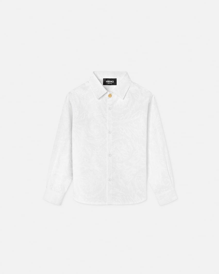 kids jacquard cotton-poplin shirt by VERSACE