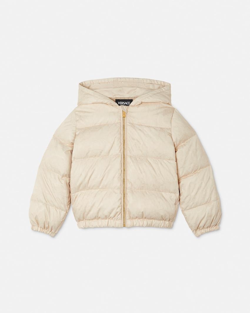 kids jacquard nylon padded puffer by VERSACE