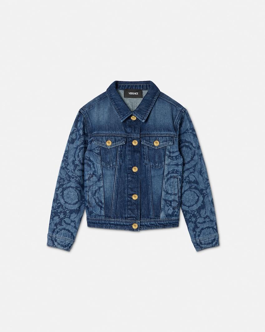 kids lasered denim blouson by VERSACE