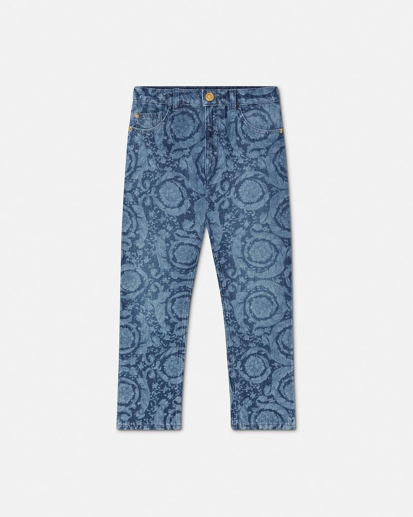 kids lasered skinny jeans by VERSACE