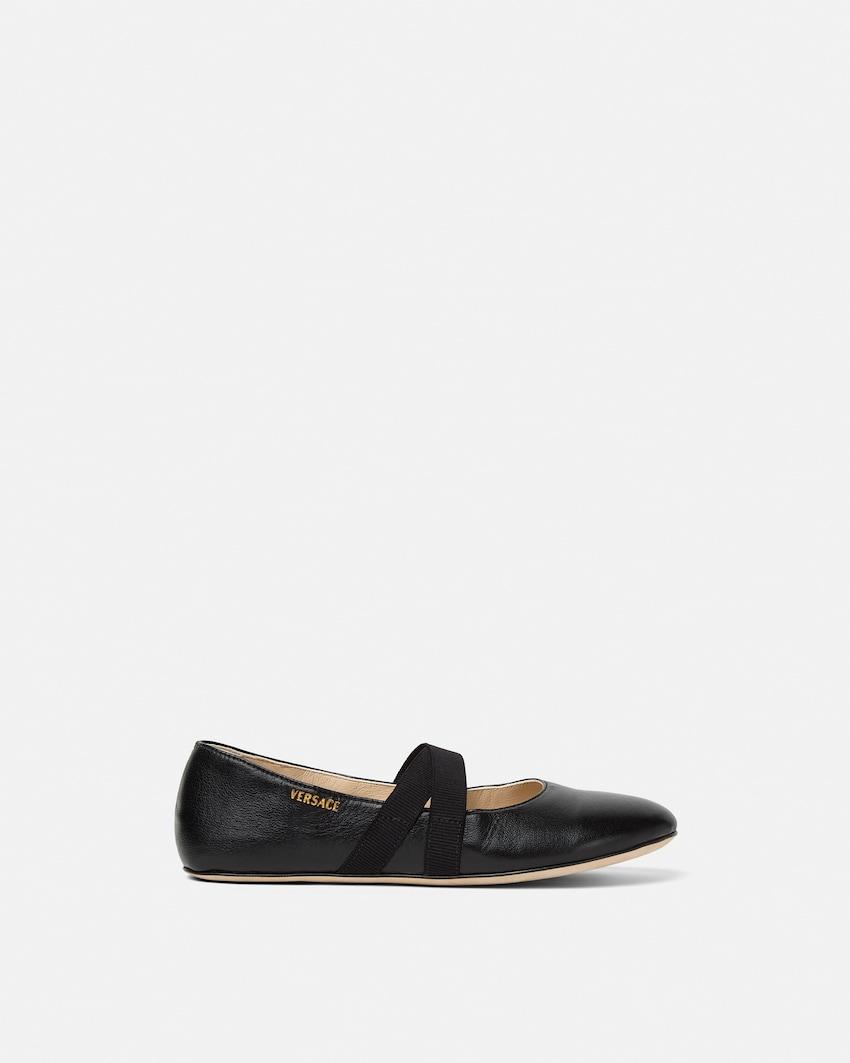 kids leather ballerinas by VERSACE