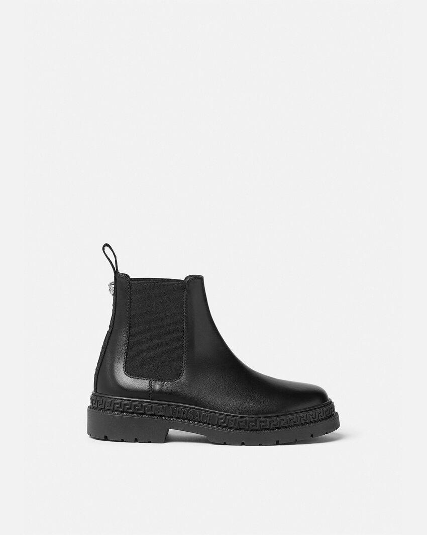 kids leather chelsea boots by VERSACE