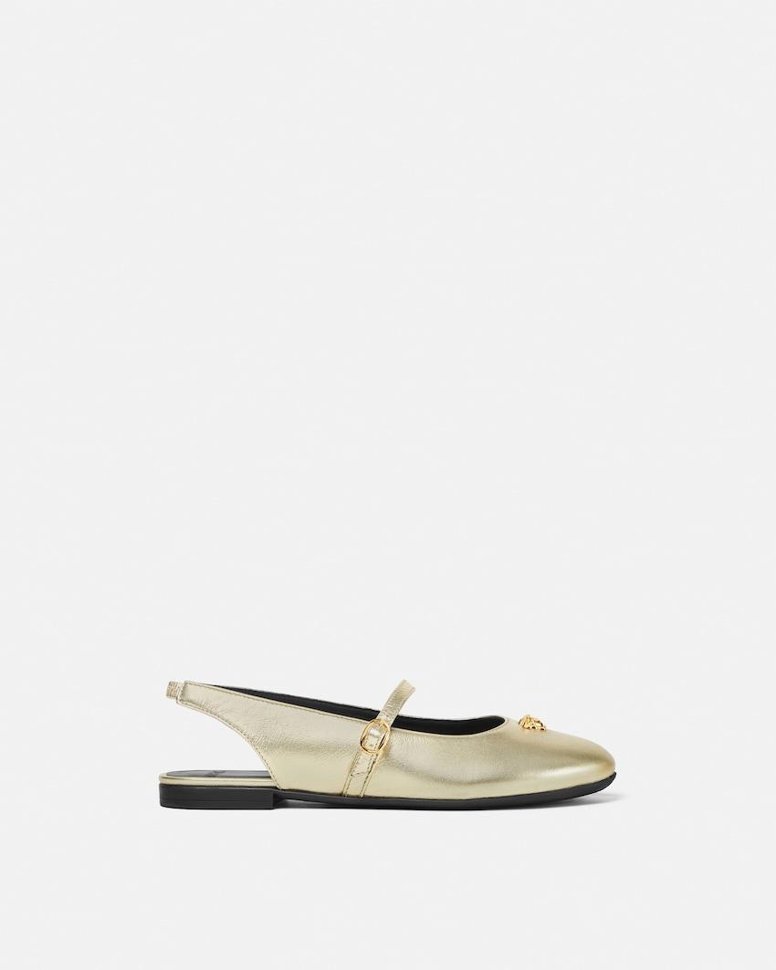 kids metallic slingback ballerinas by VERSACE