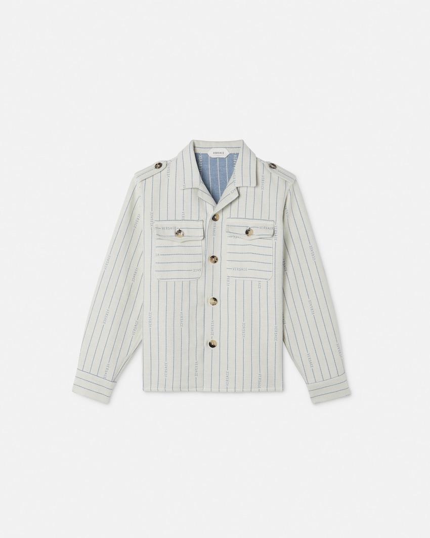 kids printed cotton jacket by VERSACE