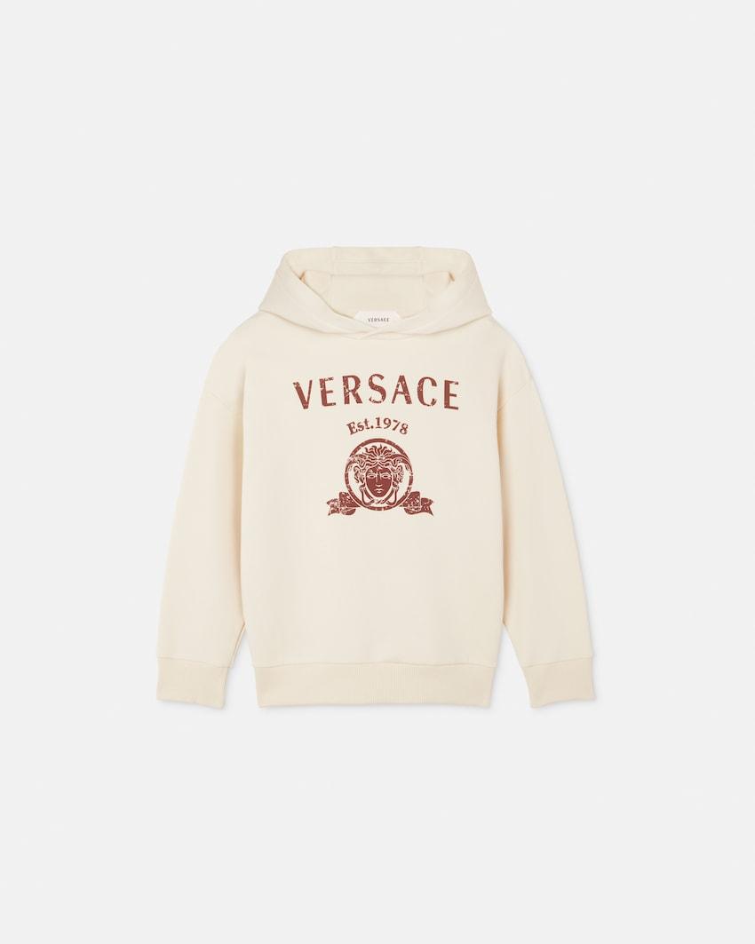 kids printed cotton-jersey hoodie by VERSACE