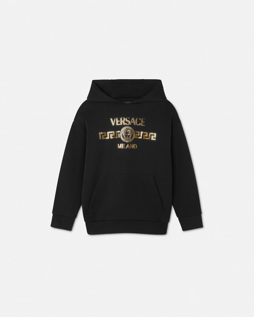 kids printed cotton-jersey hoodie by VERSACE