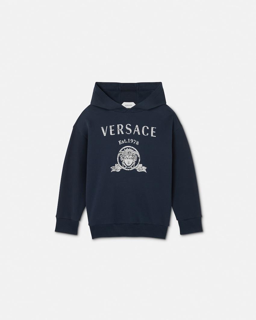 kids printed cotton-jersey hoodie by VERSACE