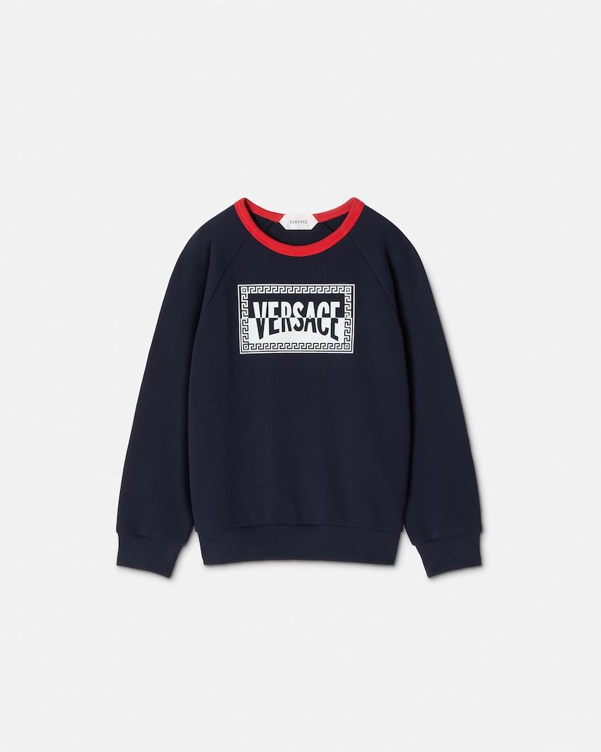kids printed cotton-jersey sweatshirt by VERSACE