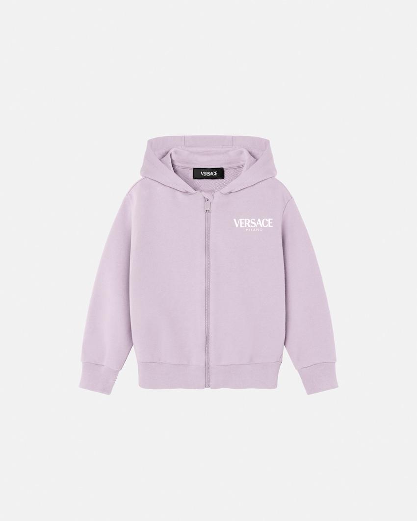 kids printed cotton-jersey zip hoodie by VERSACE