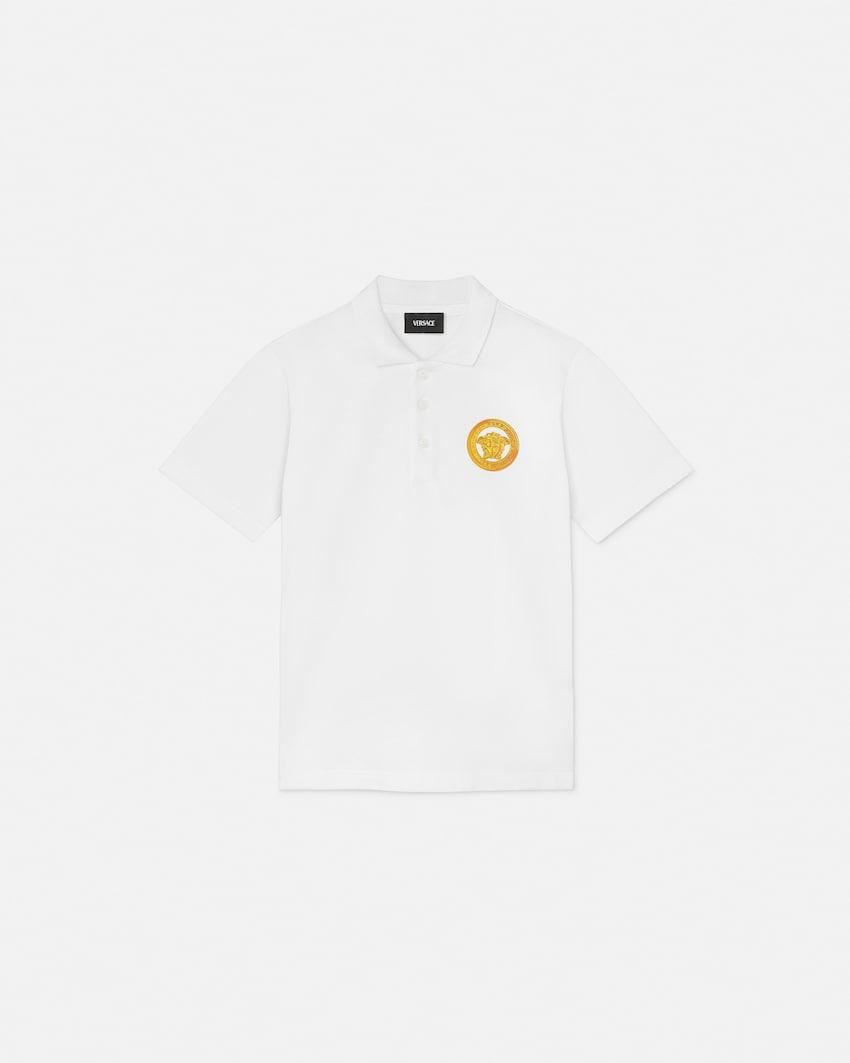 kids printed cotton-pique polo by VERSACE