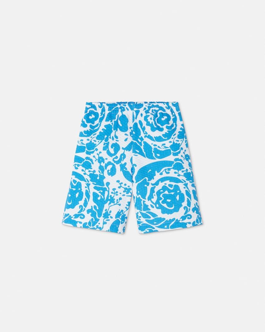 kids printed cotton-pique shorts by VERSACE
