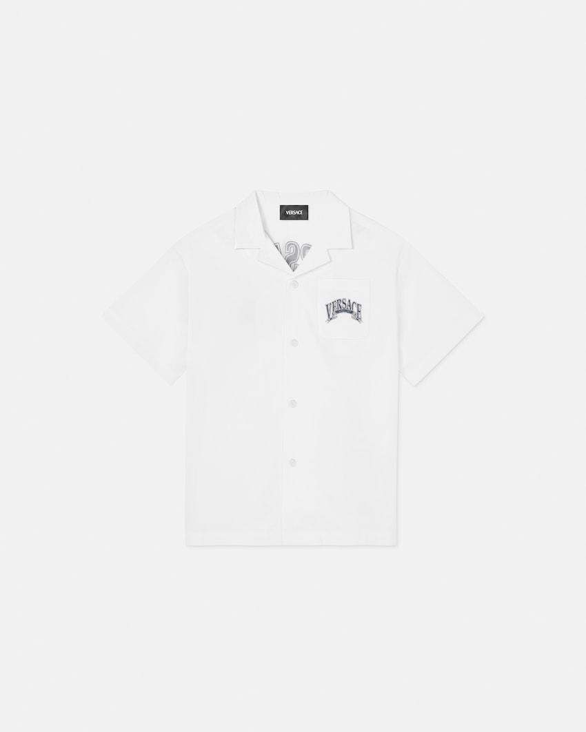 kids printed cotton-poplin shirt by VERSACE