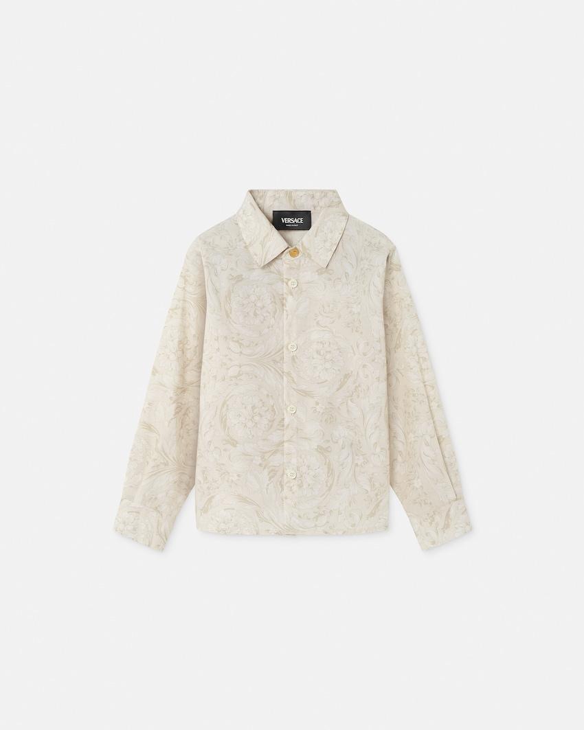 kids printed cotton-poplin shirt by VERSACE