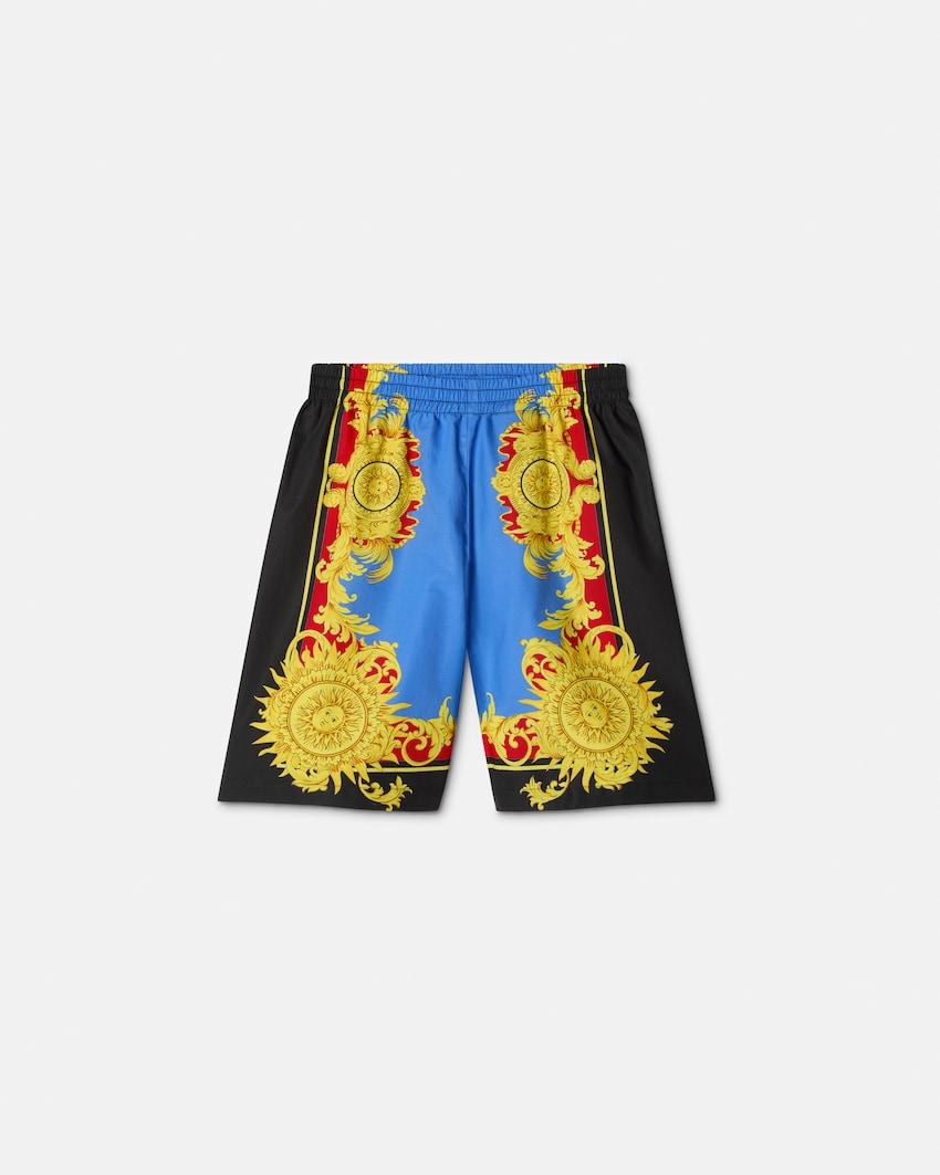 kids printed cotton-poplin shorts by VERSACE