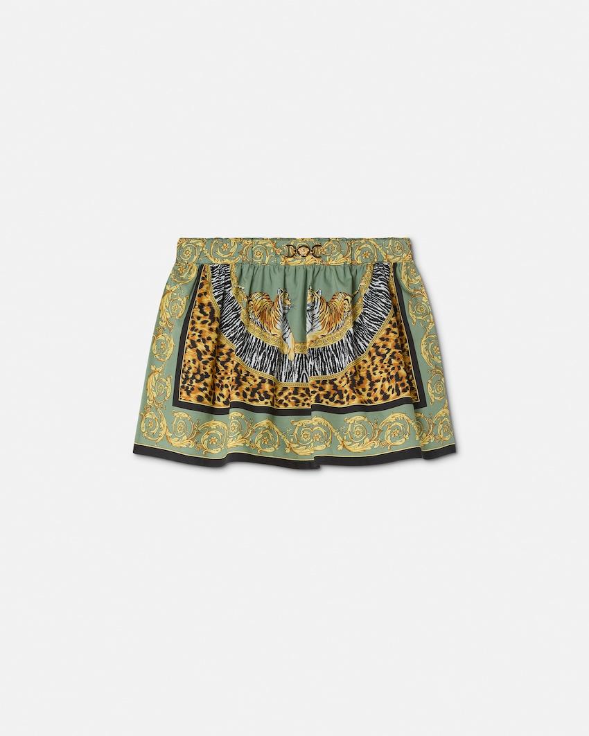 kids printed cotton-poplin skirt by VERSACE