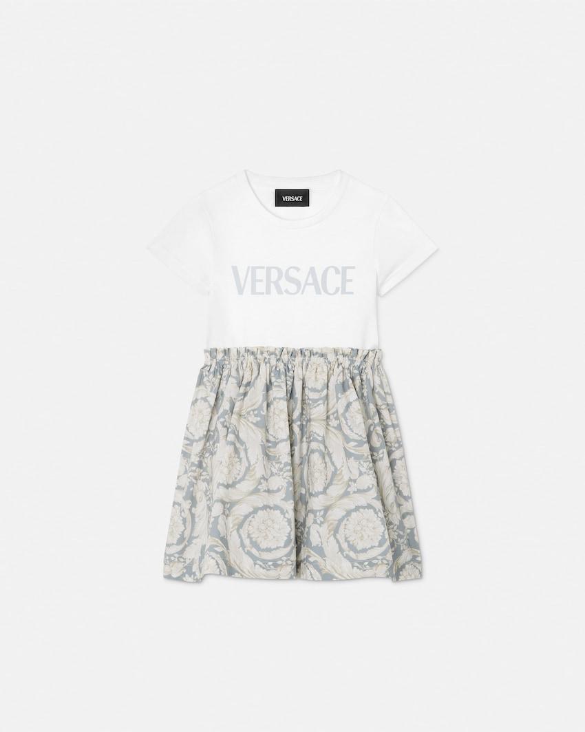 kids printed cotton t-shirt dress by VERSACE