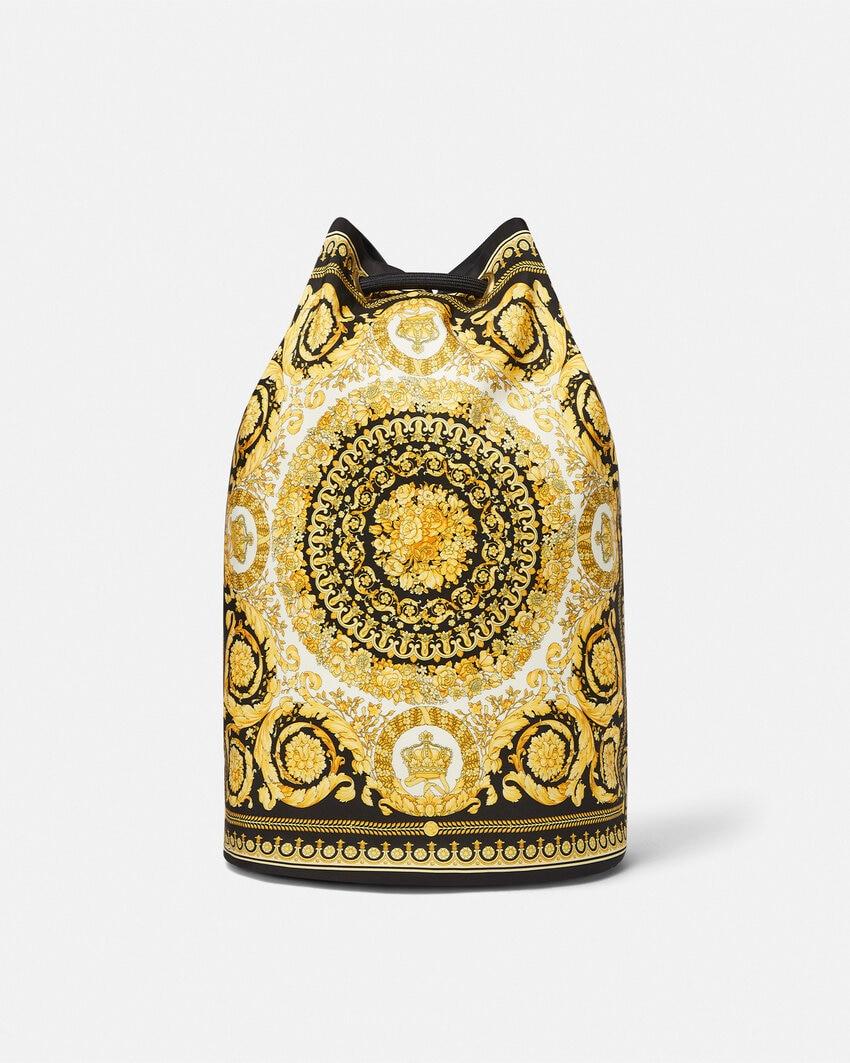 kids printed nylon sling bucket bag by VERSACE