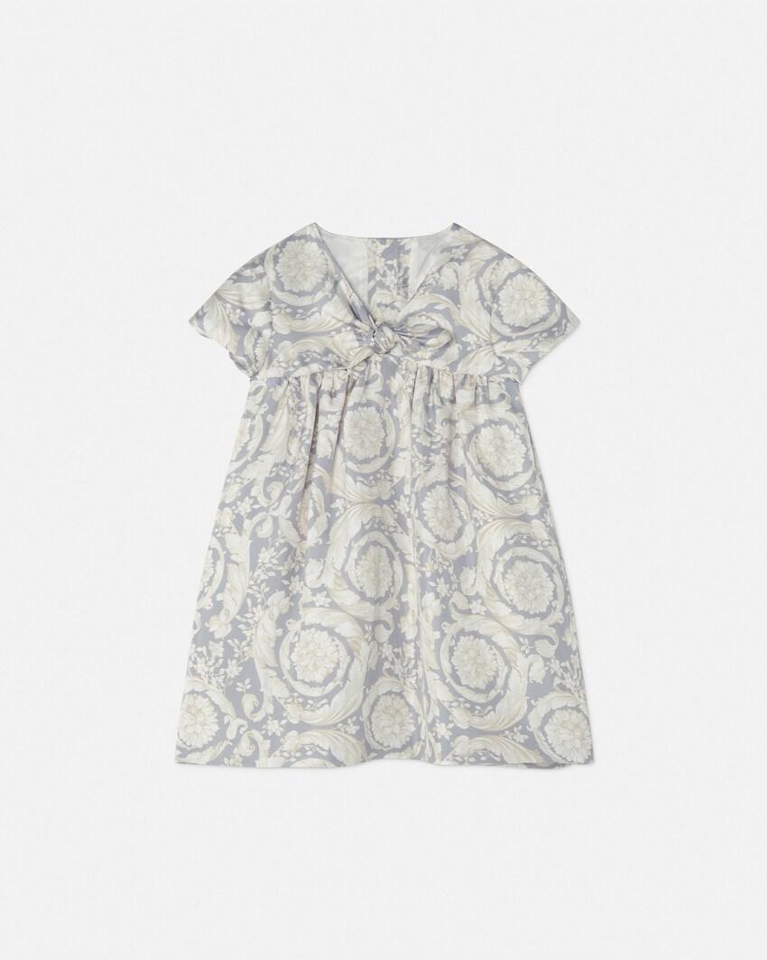kids printed silk twill dress by VERSACE