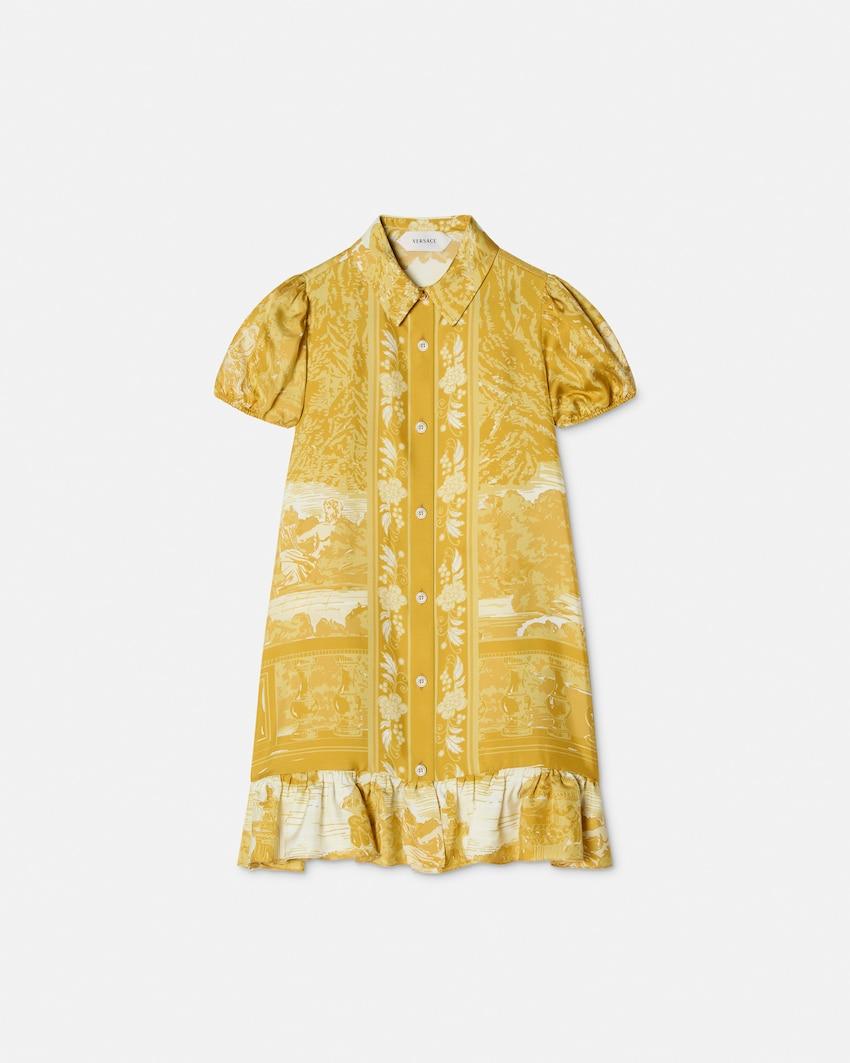 kids printed silk-twill dress by VERSACE
