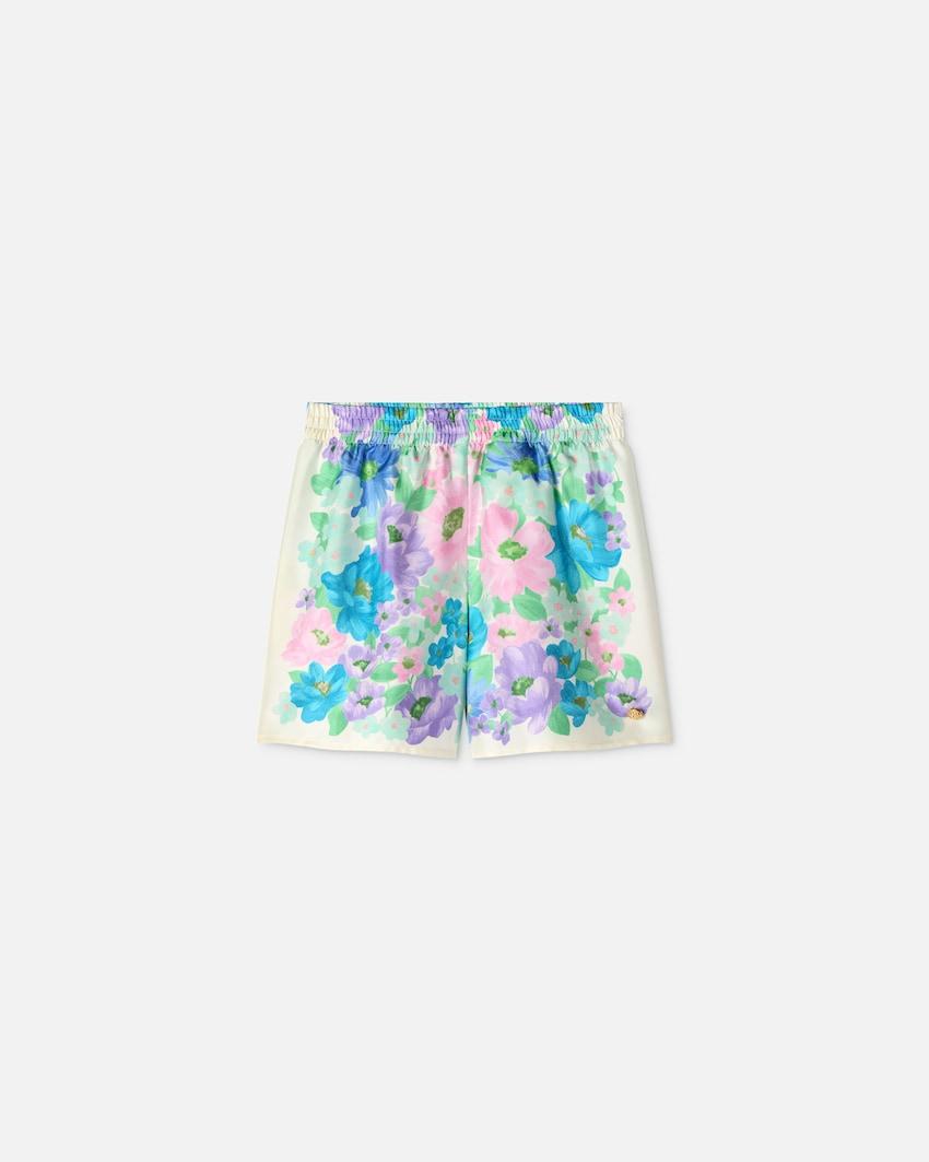 kids printed silk-twill shorts by VERSACE