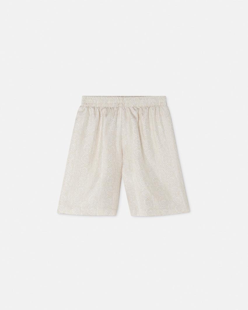 kids printed silk twill shorts by VERSACE