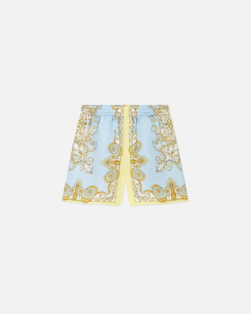 kids printed silk twill shorts by VERSACE