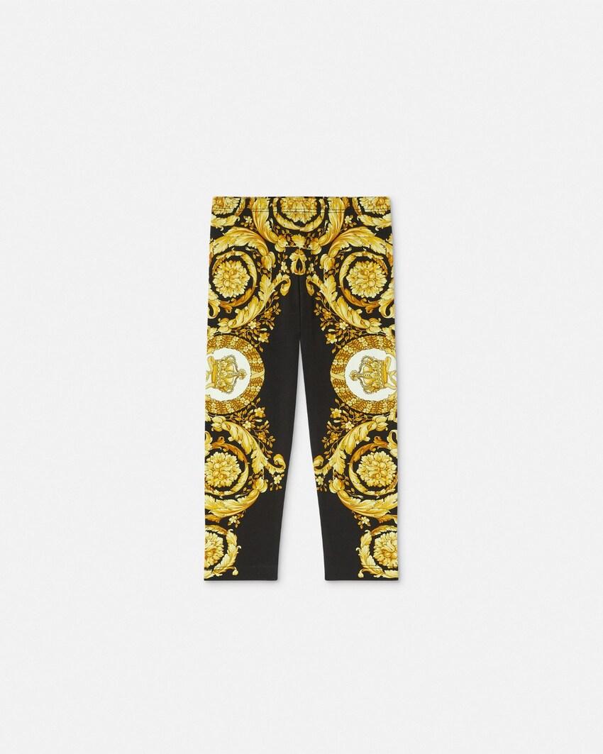 kids printed stretch cotton-jersey leggings by VERSACE
