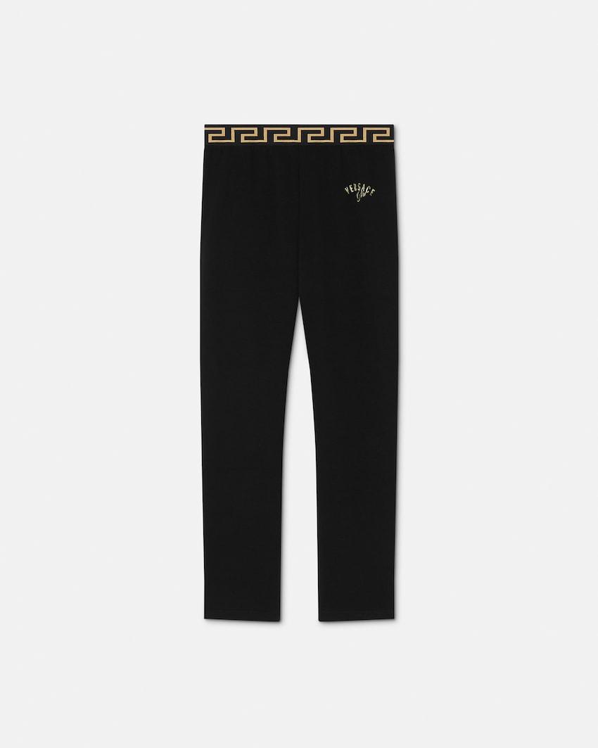 kids printed stretch cotton-jersey leggings by VERSACE