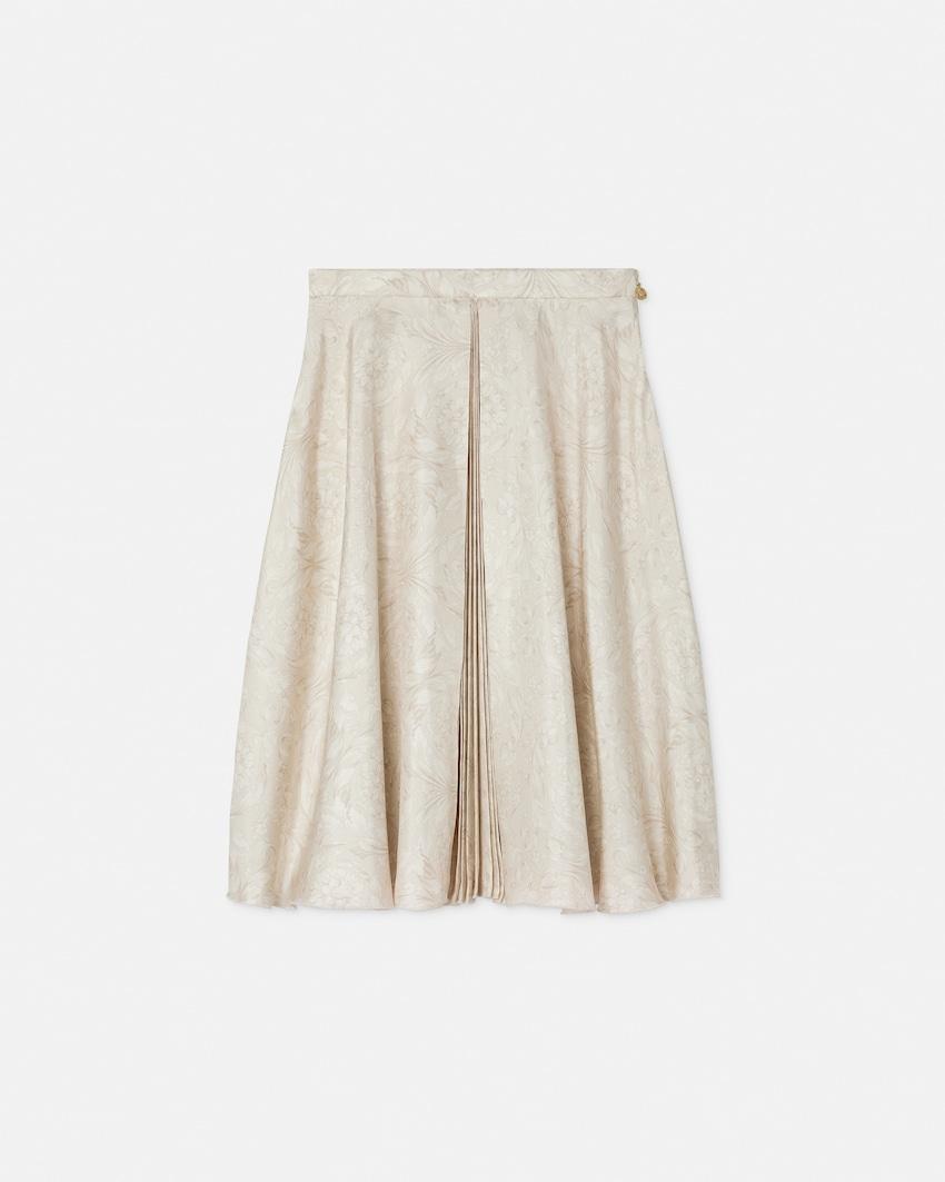kids printed twill pleated skirt by VERSACE
