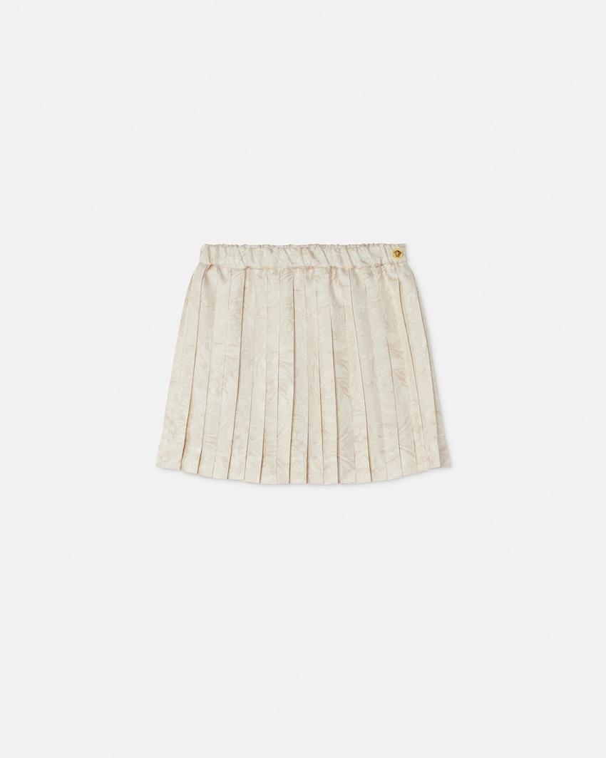 kids printed twill pleated skirt by VERSACE