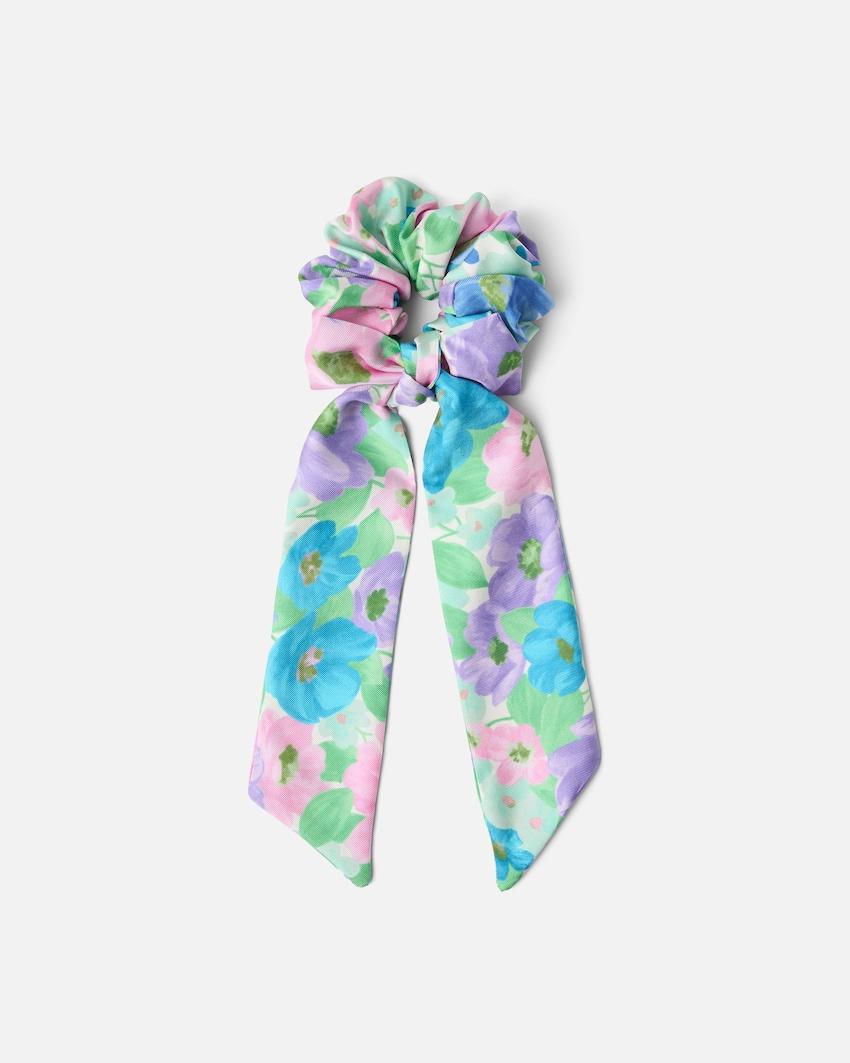 kids printed twill ribbon tie scrunchie by VERSACE