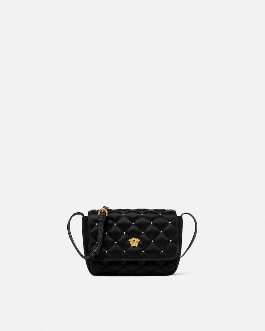 kids quilted satin crossbody bag by VERSACE