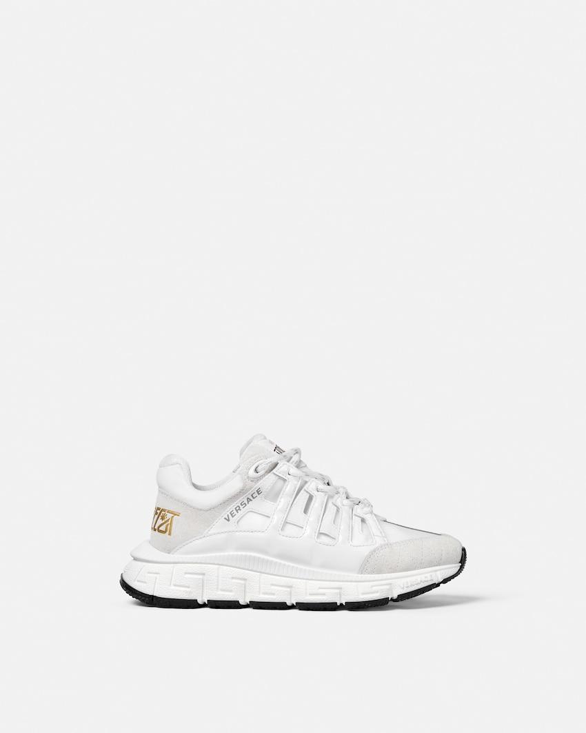 kids trigreca leather sneakers by VERSACE